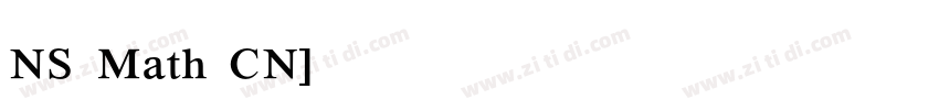 NS Math CN字体转换